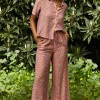Aspen Print Elastic Waist Pants