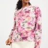 Camelia Floral Print Sweater
