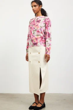 Camelia Floral Print Sweater