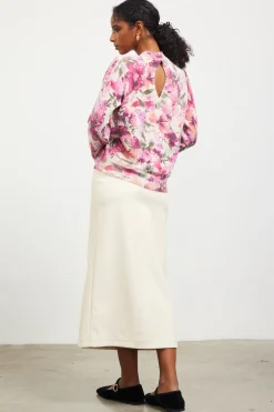 Camelia Floral Print Sweater