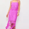 Crochet Midi Skirt with Fringe Detail