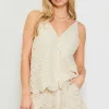 Crochet Scalloped Hem Tank Top