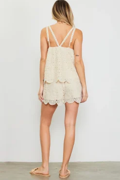 Crochet Scalloped Hem Tank Top