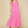 Cross Back Tiered Maxi Dress