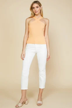 Crossed Neck Sweater Top