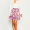 Dahlia Print Smocked Mini Skirt