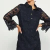 Embroidered Eyelet Lace Mini Dress