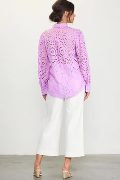 Eyelet Buttondown Shirt