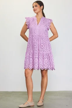 Eyelet Mini Dress