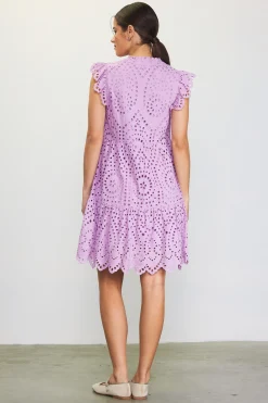 Eyelet Mini Dress