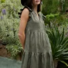 Faux Suede Tiered Mini Dress