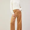 Faux Suede Wide Leg Pant