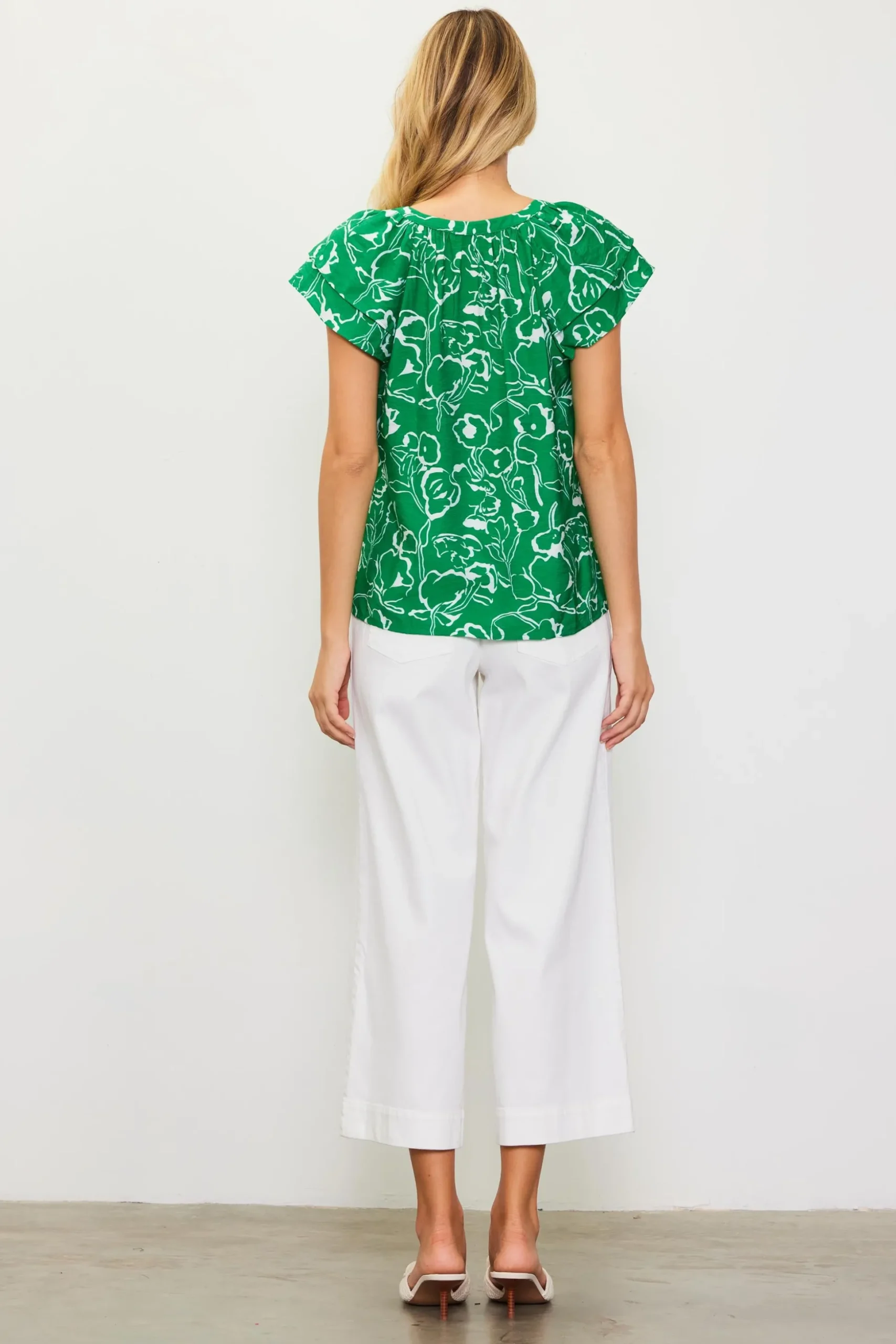 Floral Print Short Sleeve Top