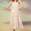 Floral Print Smocked Waist Dress