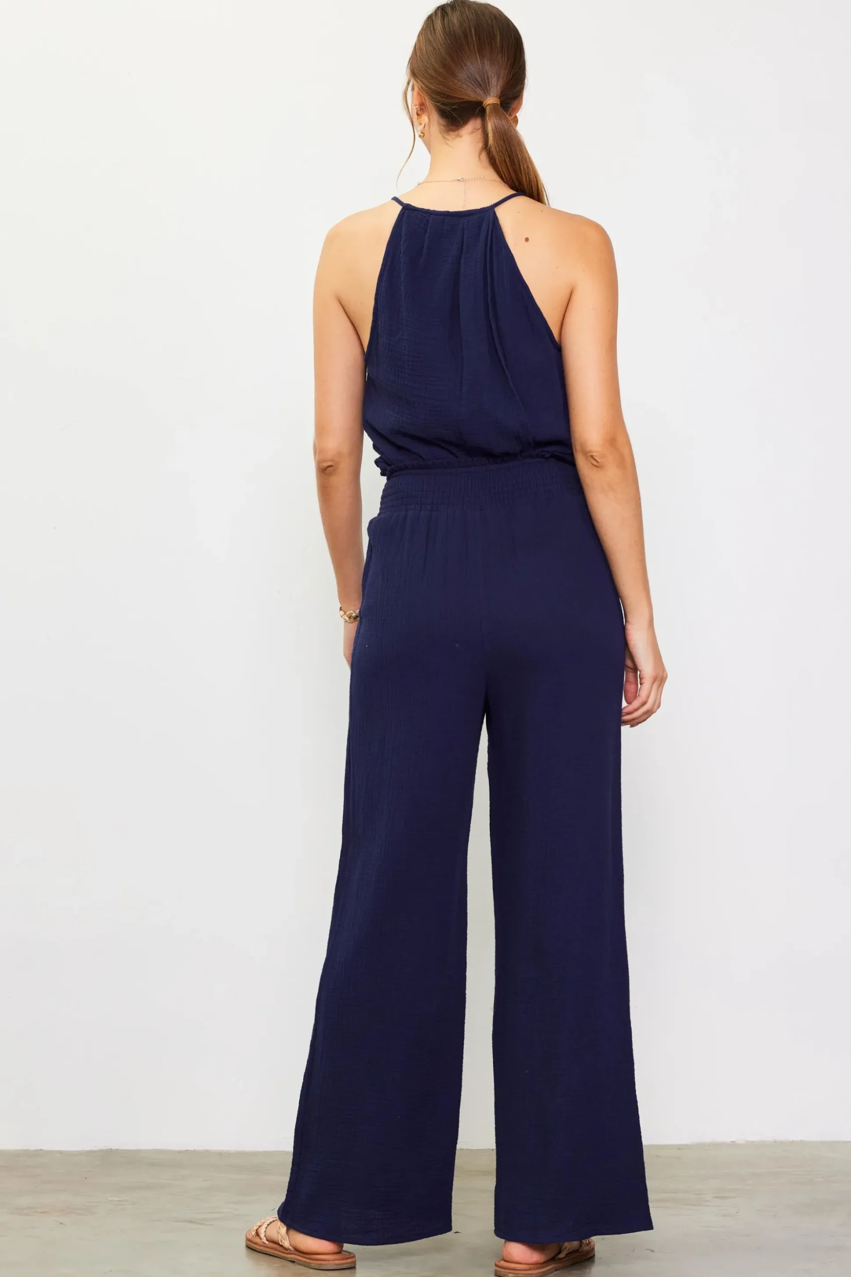 Gaia Smocked Waist Wide Leg Pants