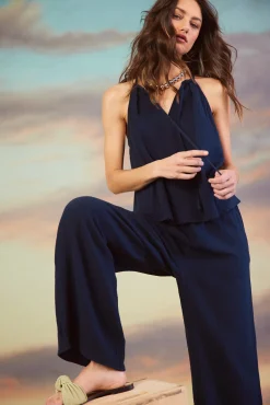 Gaia Smocked Waist Wide Leg Pants
