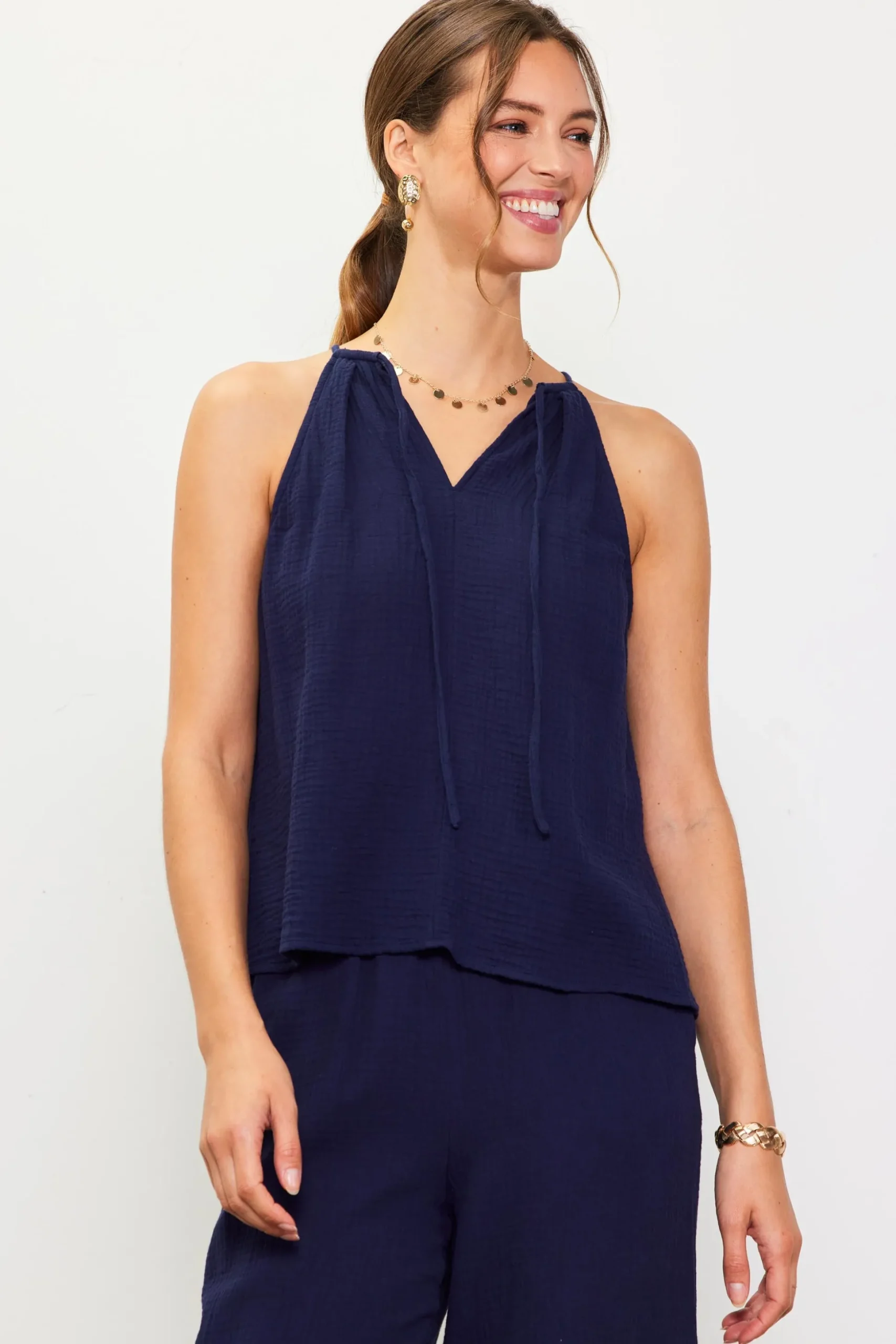 Gaia Tulip Back Halter Top