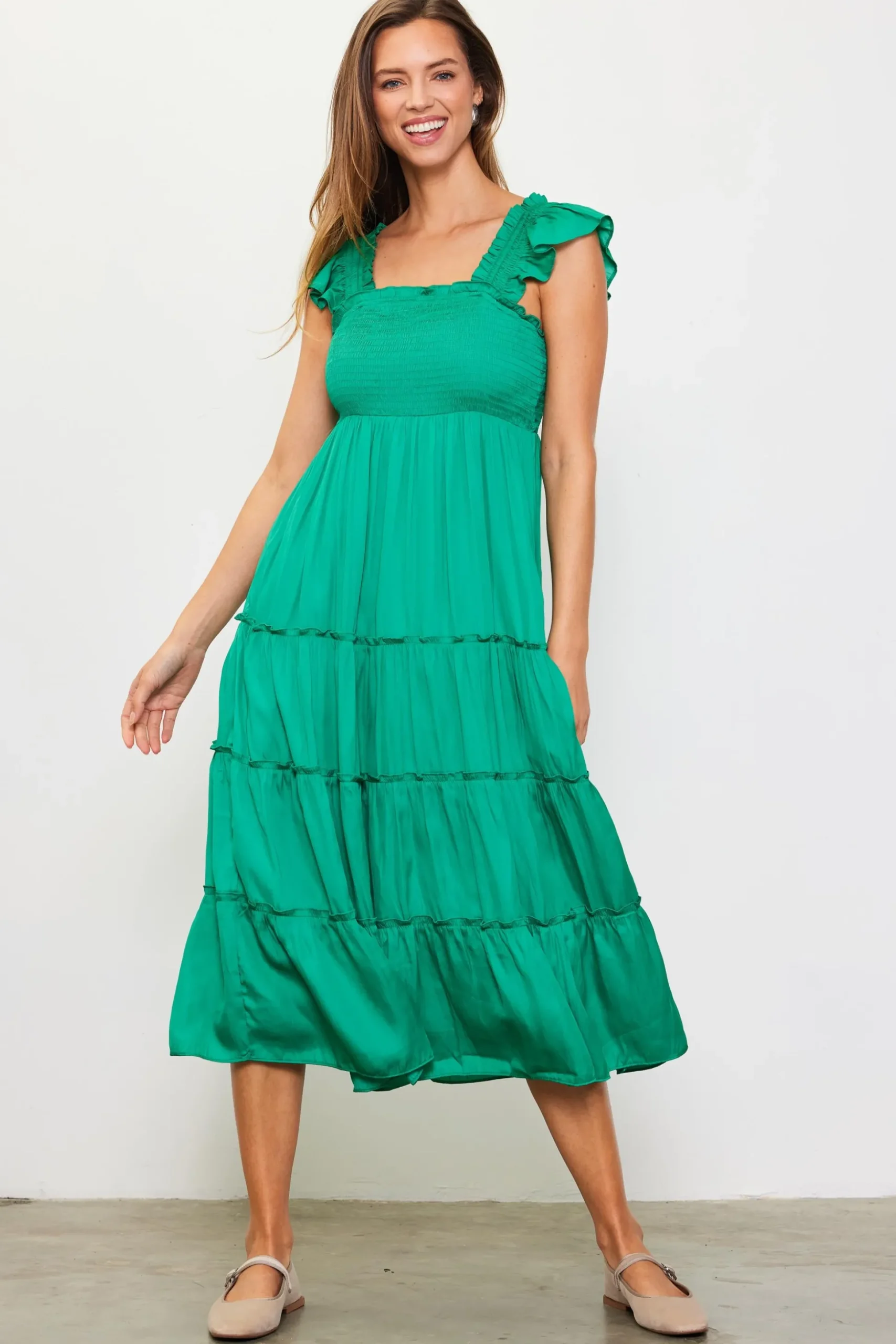 Hathaway Tiered Midi Dress