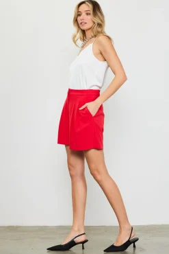 High Waisted Pleated Shorts