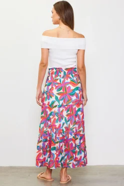 Juliette Floral Print Midi Skirt