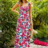 Juliette Floral Print Ruffle Sleeve Maxi Dress