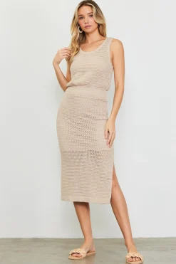 Knit Side Slit Skirt