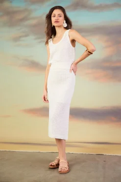 Knit Side Slit Skirt