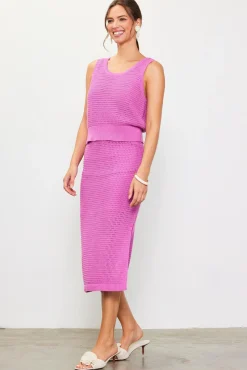 Knit Side Slit Skirt