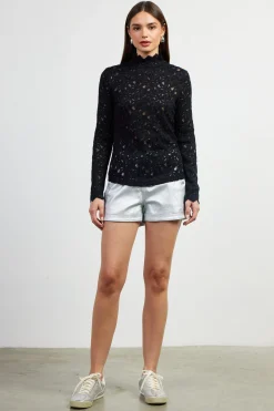 Lace Mock Neck Top