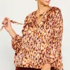 Leopard Print Longsleeve Blouse