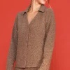 Lurex Button Down Shirt