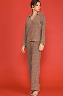 Lurex Button Down Shirt
