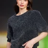 Lurex Fuzzy Sweater