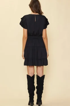 Maya Short Sleeve Ruffled Mini Dress