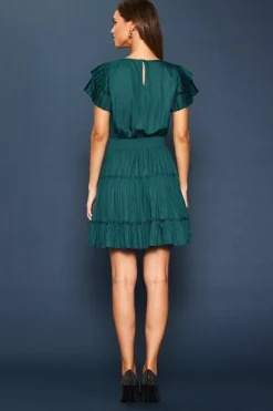 Maya Short Sleeve Ruffled Mini Dress