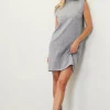 Mock Neck Sleeveless Knit Dress