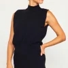 Mock Neck Sleeveless Knit Top