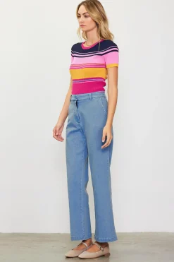 Multicolor Stripe Knit Top
