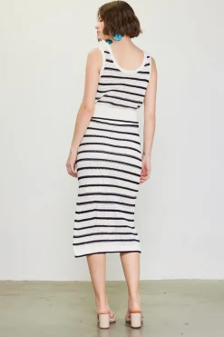 Nautical Stripe Crochet Tank Top