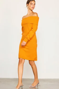 Off Shoulder Mini Sweater Dress