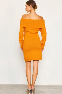 Off Shoulder Mini Sweater Dress
