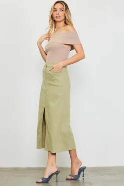 Off Shoulder Ribbed Knit Top
