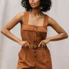 Pinstripe Buttondown Romper