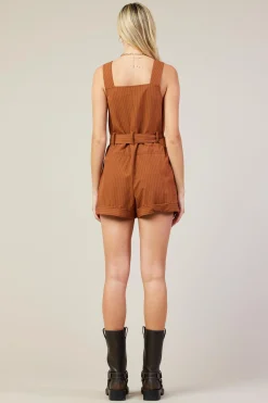 Pinstripe Buttondown Romper