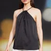 Pleated Detailing Halter Top
