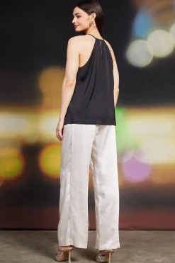 Pleated Detailing Halter Top