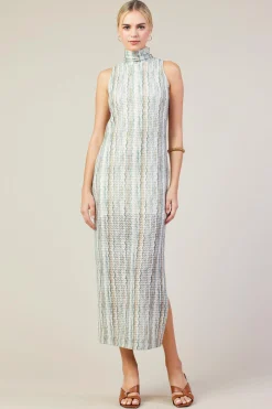 Printed Crochet Sleeveless Dress