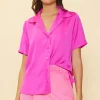 Recycled Button Down Short Sleeve Shirt