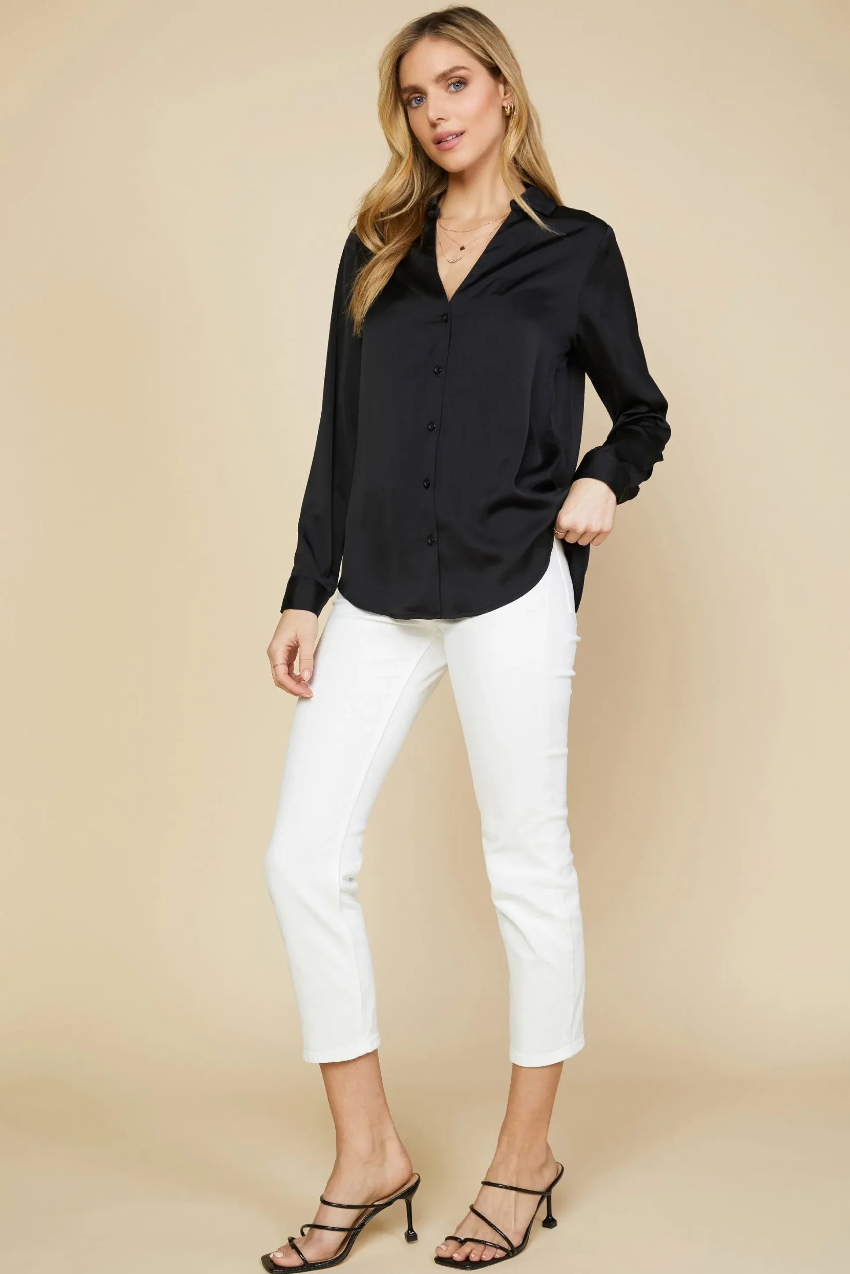 Recycled Button Down Top
