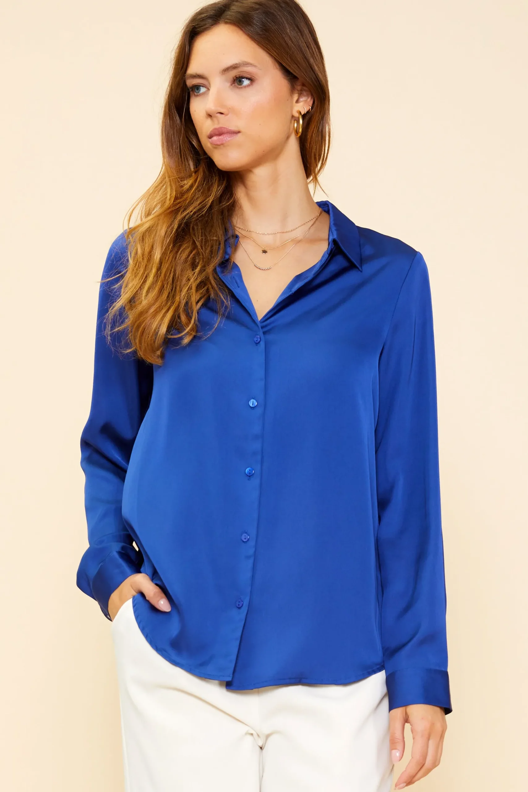 Recycled Classic Button Down Top